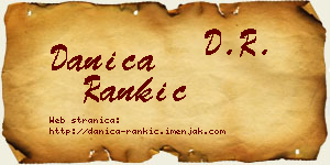 Danica Rankić vizit kartica